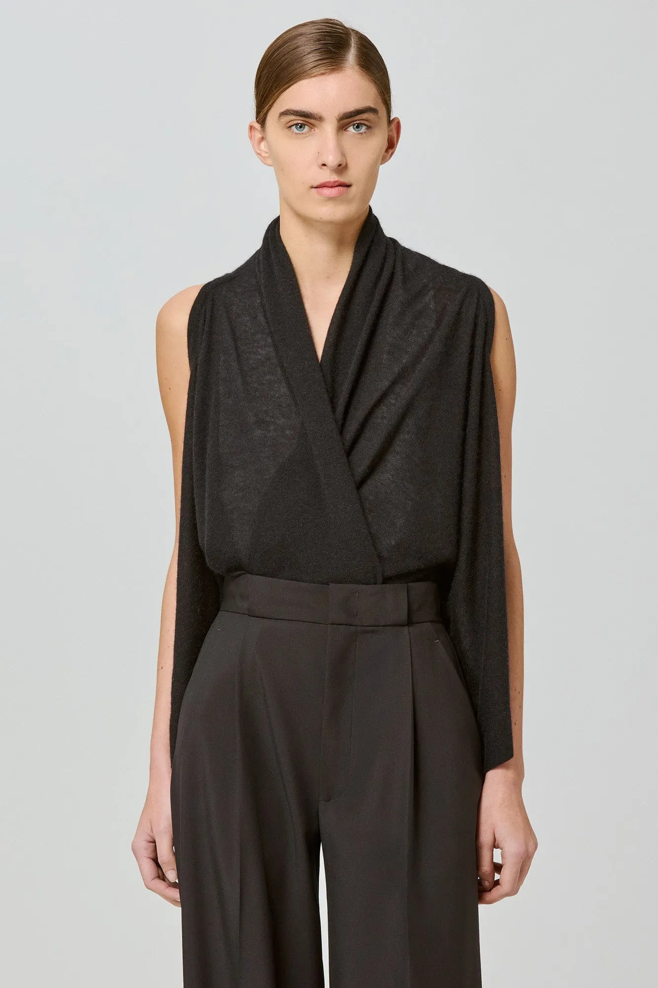 Two Ways Poncho Cardi Black