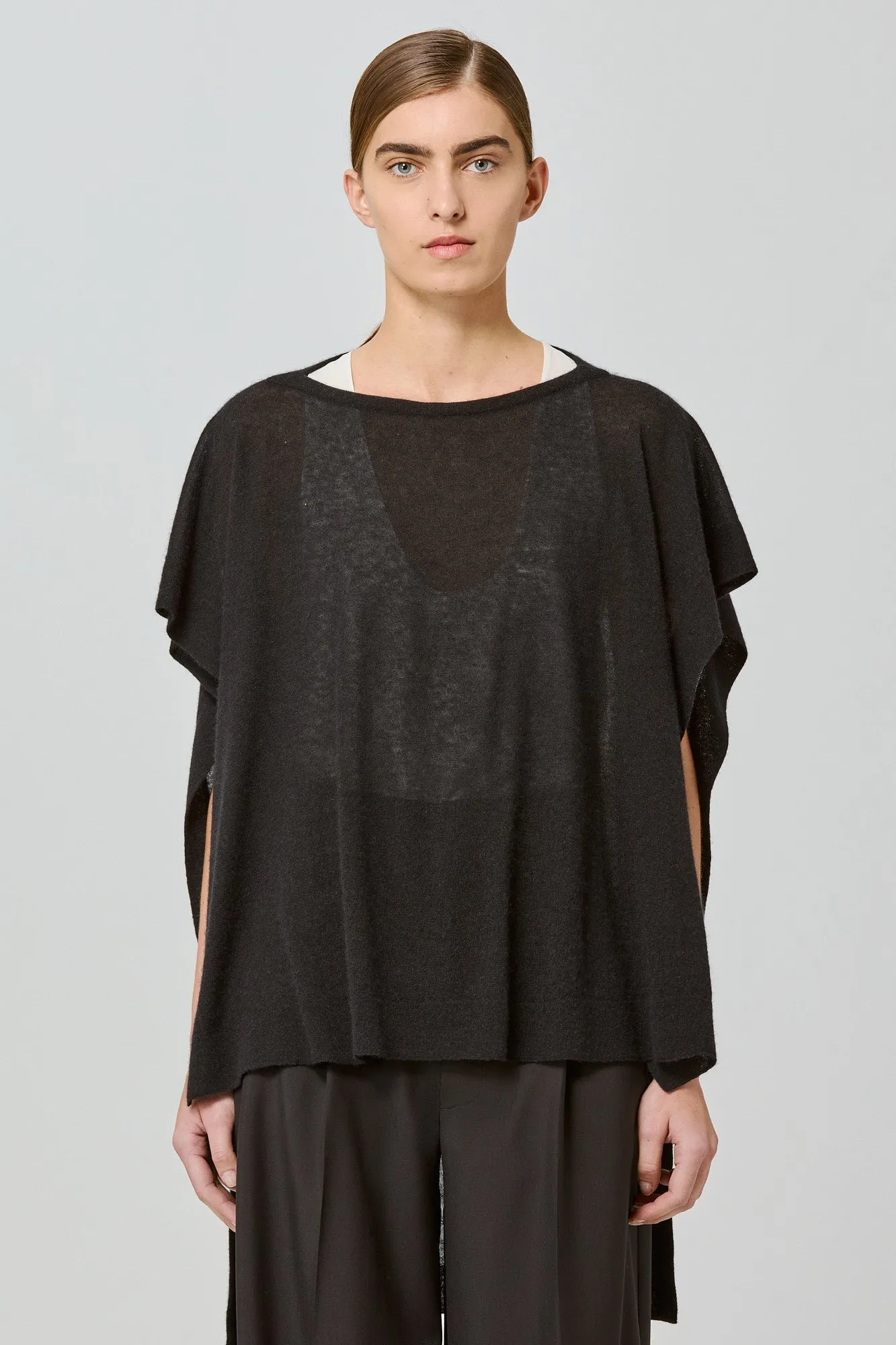 Two Ways Poncho Cardi Black