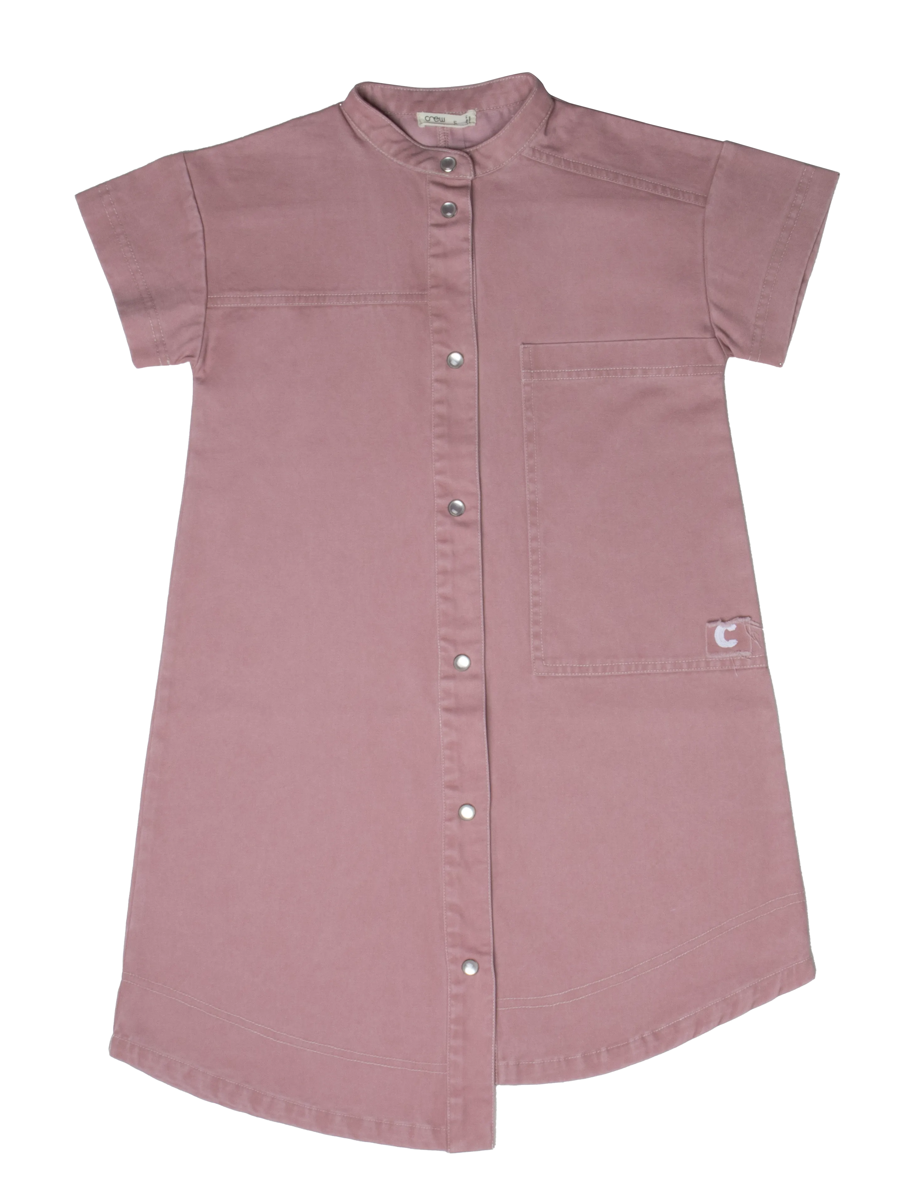 Utility pink shirt dress by Crew Kids
