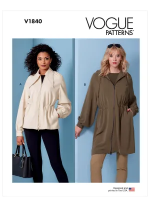 Vogue Pattern V1840 Misses' Jacket