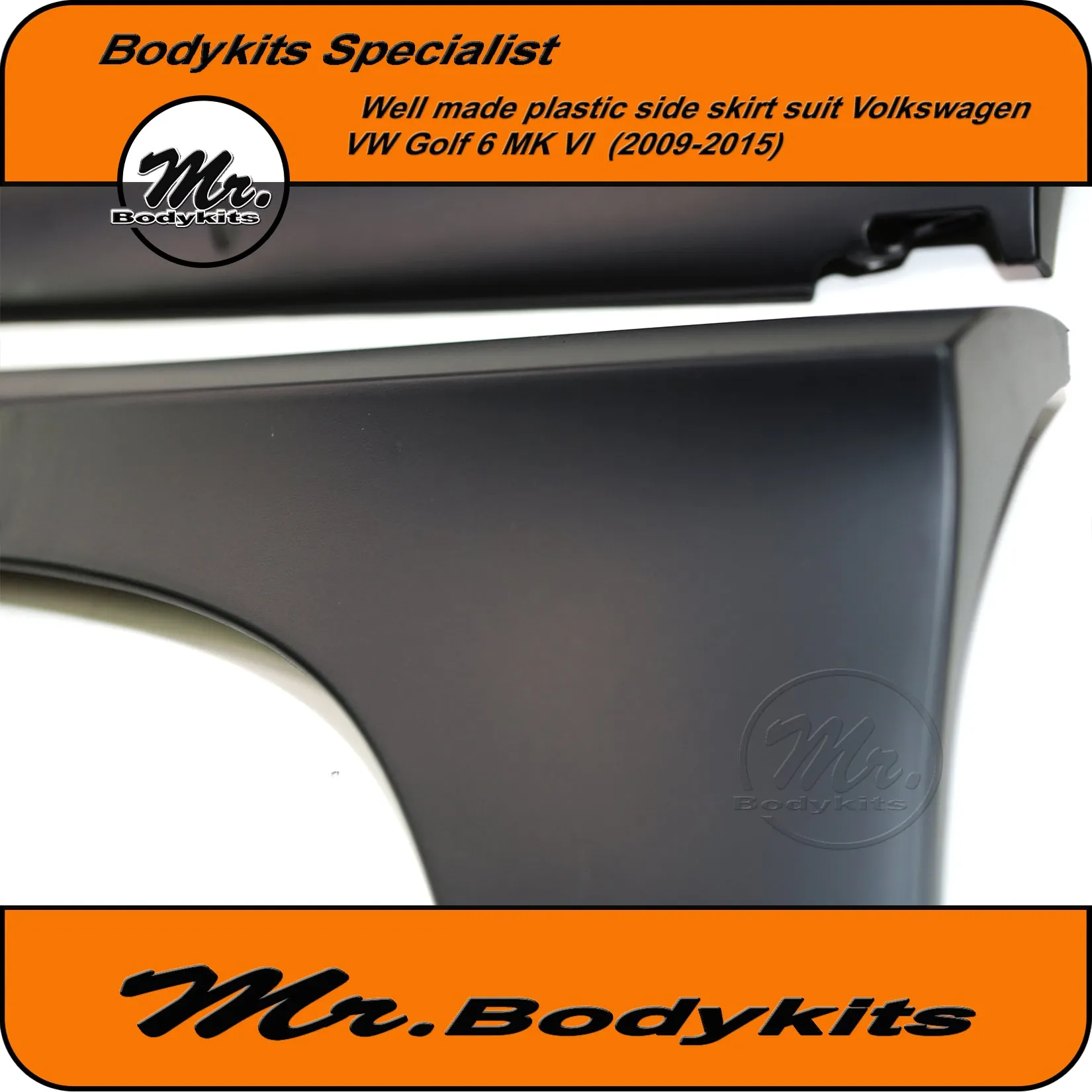 VW Golf MK 6 Plastic Side Skirts For Volkswagen Golf MK VI 2009-2015 by Mr Bodykits