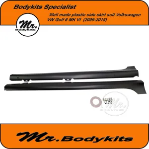 VW Golf MK 6 Plastic Side Skirts For Volkswagen Golf MK VI 2009-2015 by Mr Bodykits