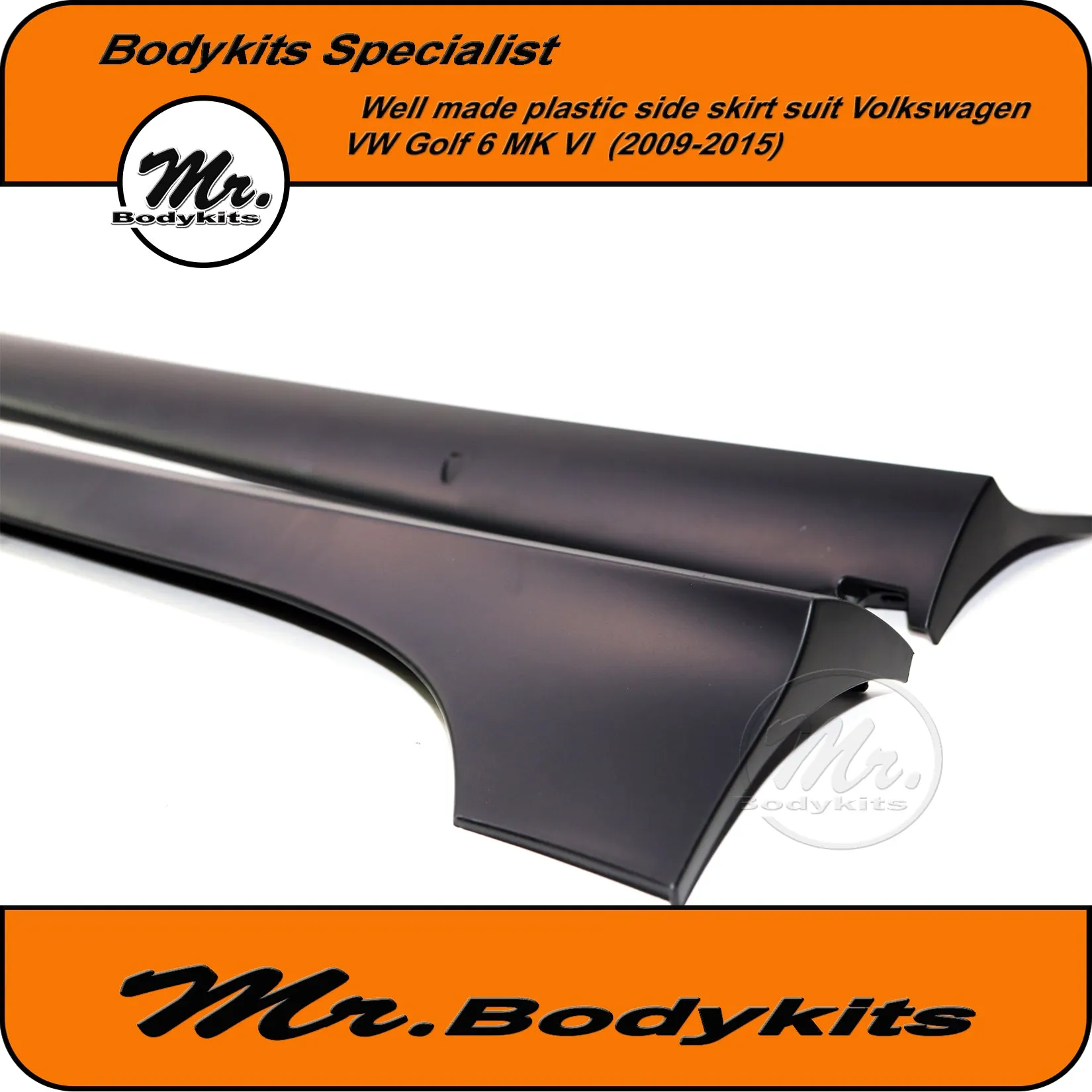 VW Golf MK 6 Plastic Side Skirts For Volkswagen Golf MK VI 2009-2015 by Mr Bodykits