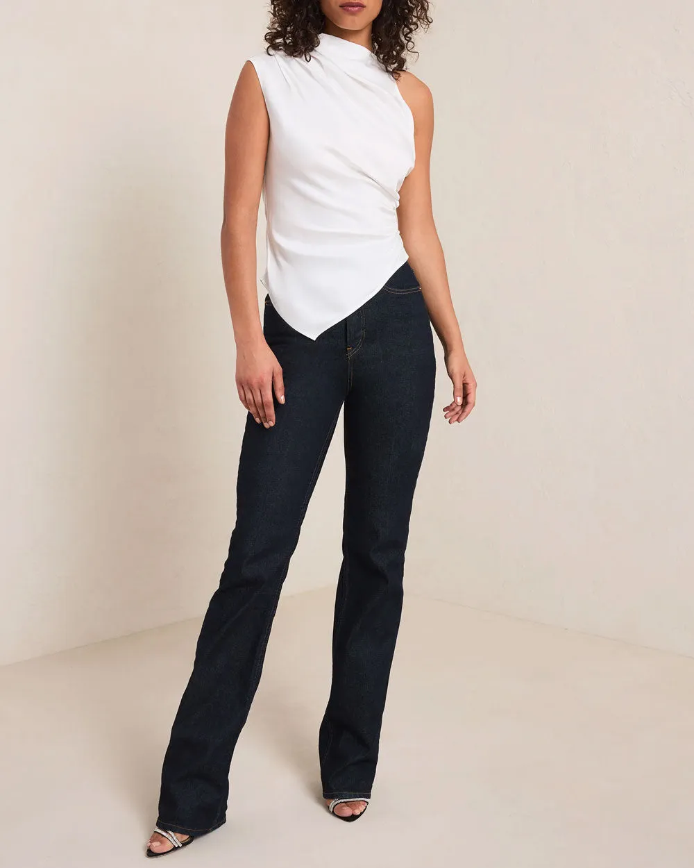 Whisper White Jones Asymmetrical Top