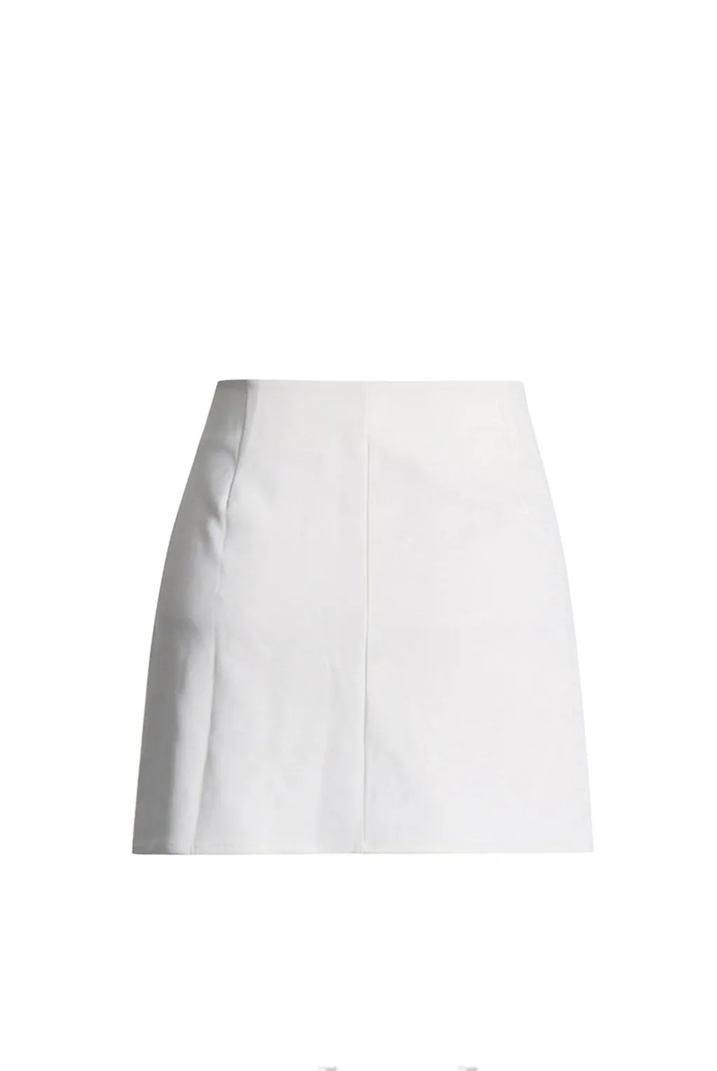 WHITE ANAXANDRA WHITE FLOWER MINI SKIRT