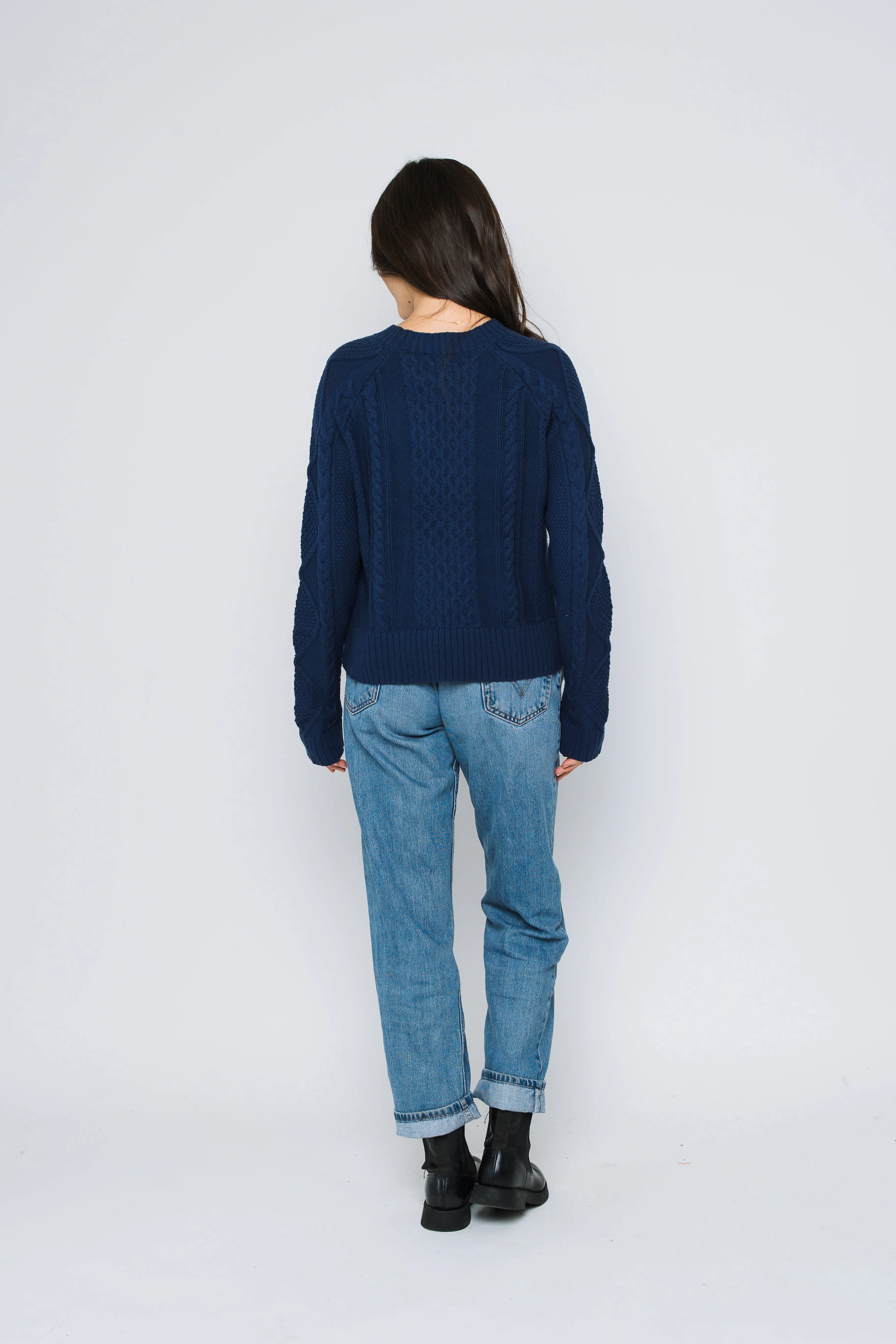 Willa-Cabled Raglan Pullover