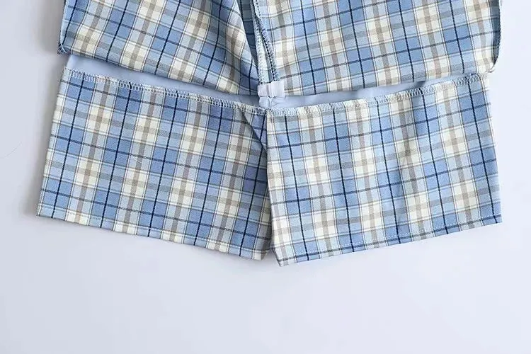 Wolfie Front Splits Mini Skirt In Blue