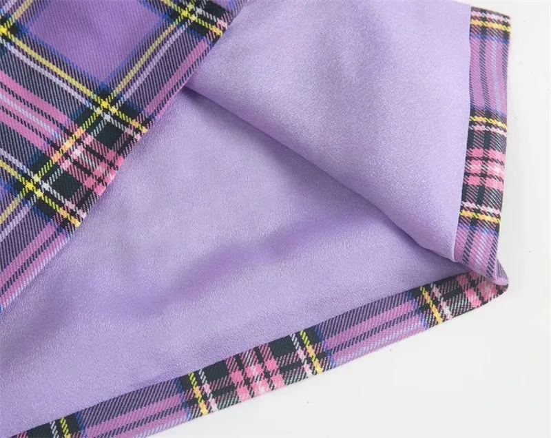 Wolfie Plaid Mini Skirt