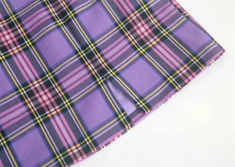 Wolfie Plaid Mini Skirt