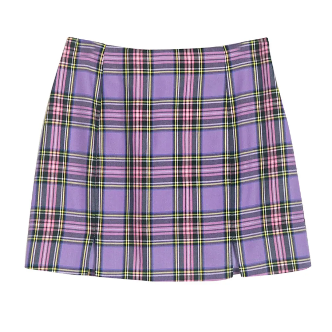 Wolfie Plaid Mini Skirt