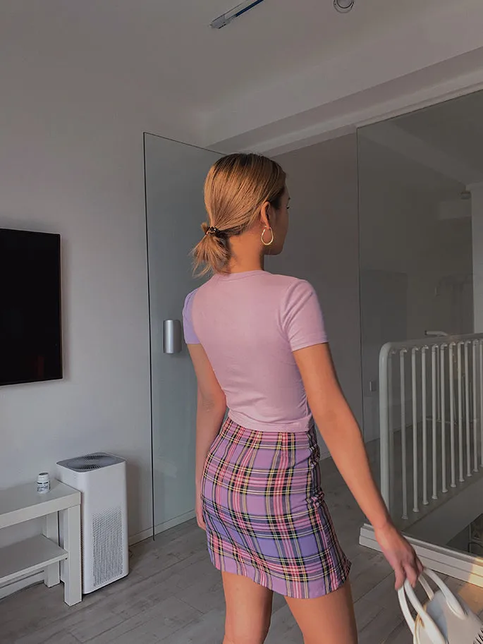 Wolfie Plaid Mini Skirt