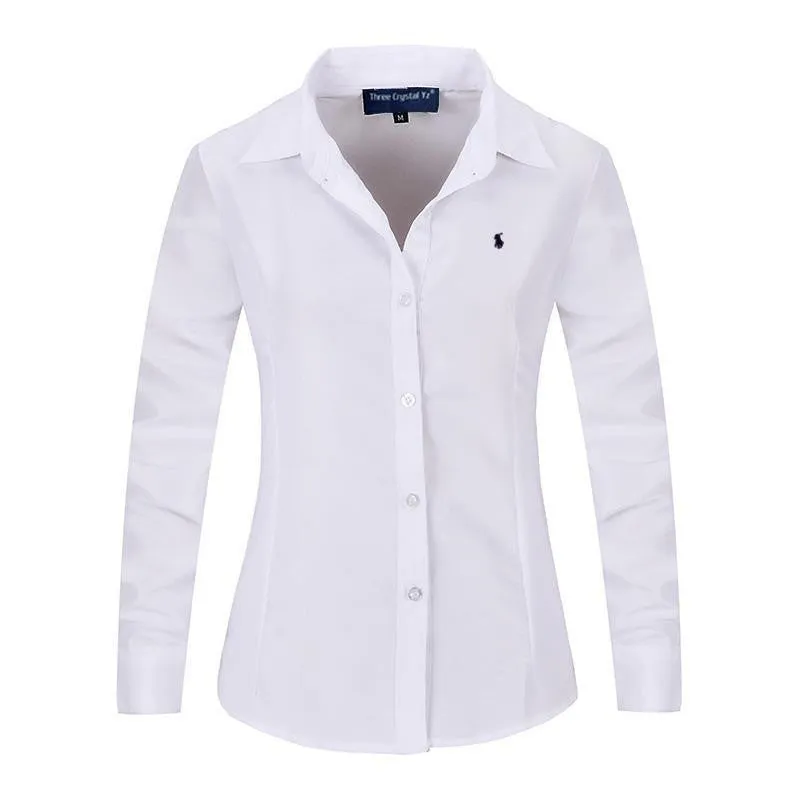 Women Long Sleeve Pure Color Striped Blouses Turn Down Collar Casual High Street Woman Fashion Shirts Feminino