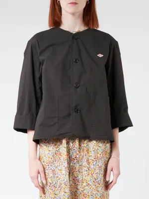 Women's Cotton Weather Collarless Short Jacket