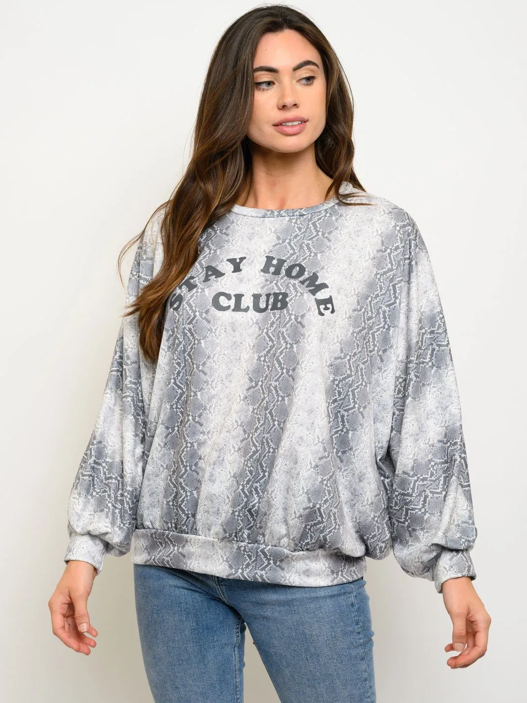 WOMEN'S LONG SLEEVE GRAPHIC TOP