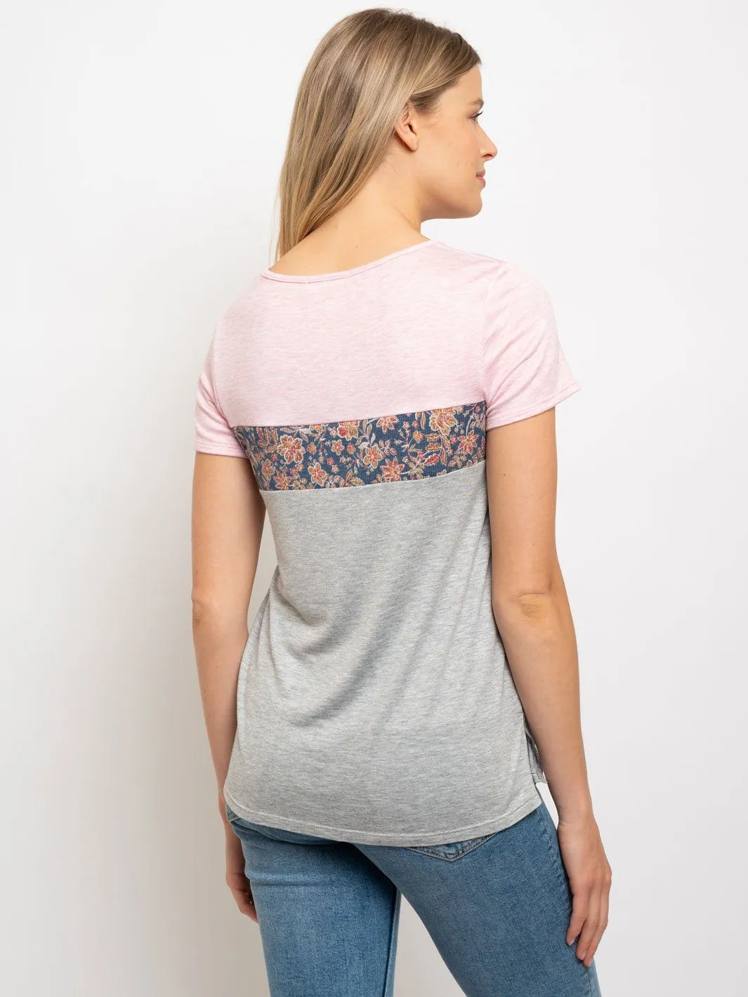 WOMEN'S MULTI-COLOR SHORT SLEEVE TOP