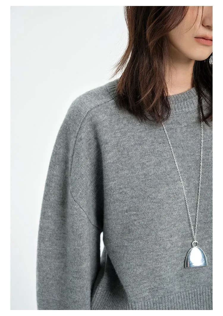 Wool Raglan Loose Knit Sweater