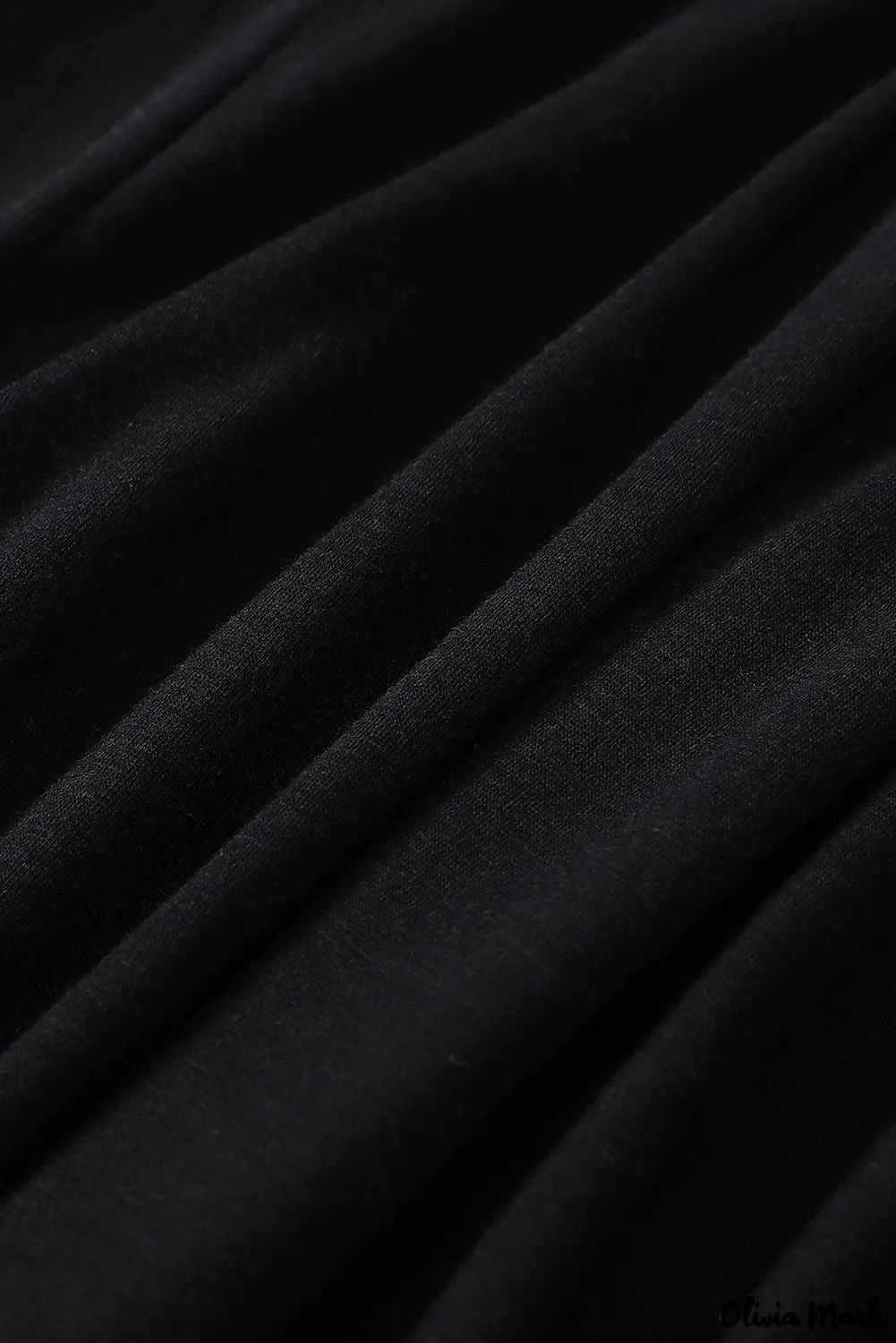 Xieyinshe - Black Babydoll Blouse with Long Sleeves and Solid Color Buttons
