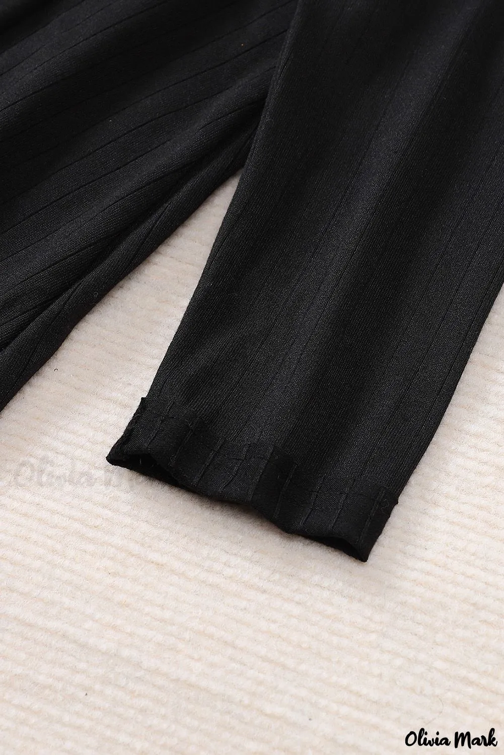 Xieyinshe - Black Babydoll Blouse with Long Sleeves and Solid Color Buttons