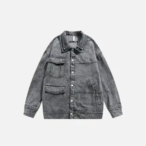 Y2K Vintage Denim Jacket for Trendy Streetwear Styles