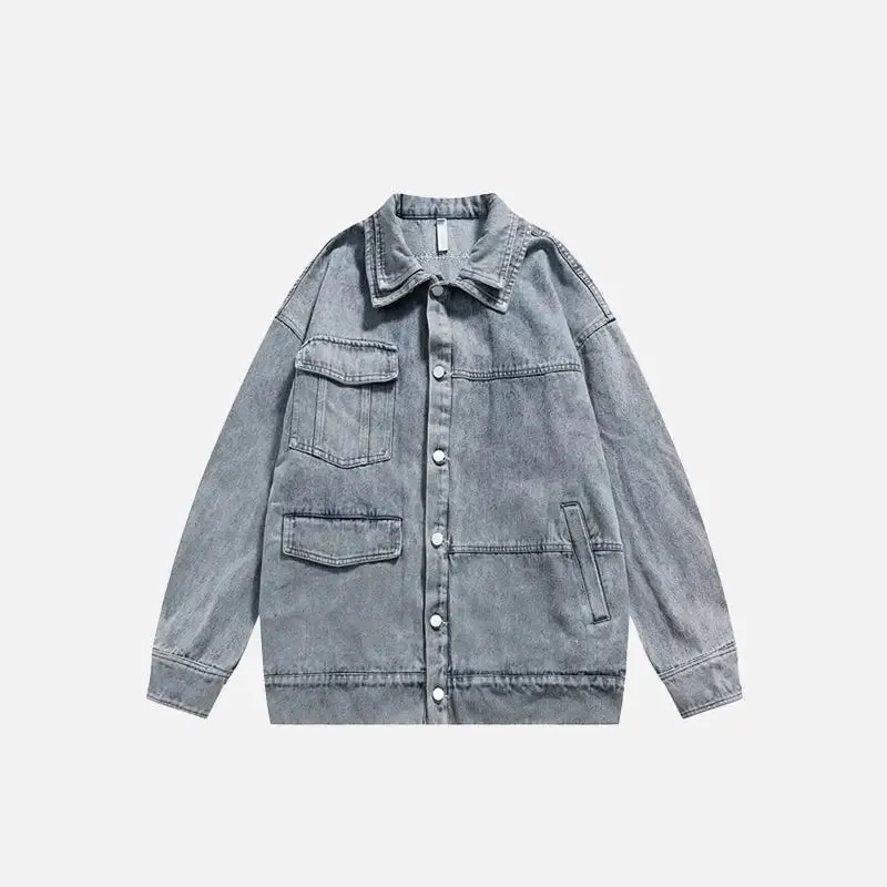 Y2K Vintage Denim Jacket for Trendy Streetwear Styles
