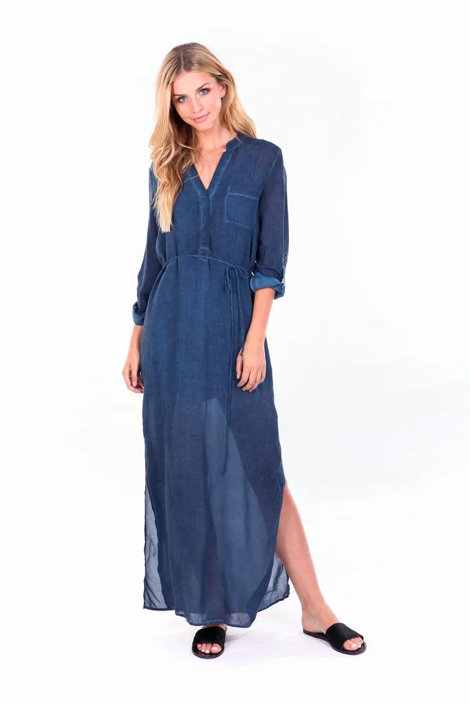 YFB On The Road Marie Maxi Beach Dress | Midnight Blue