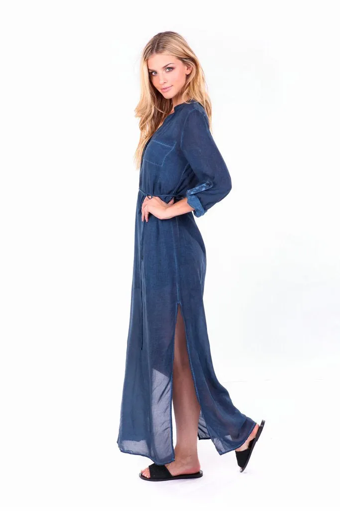 YFB On The Road Marie Maxi Beach Dress | Midnight Blue