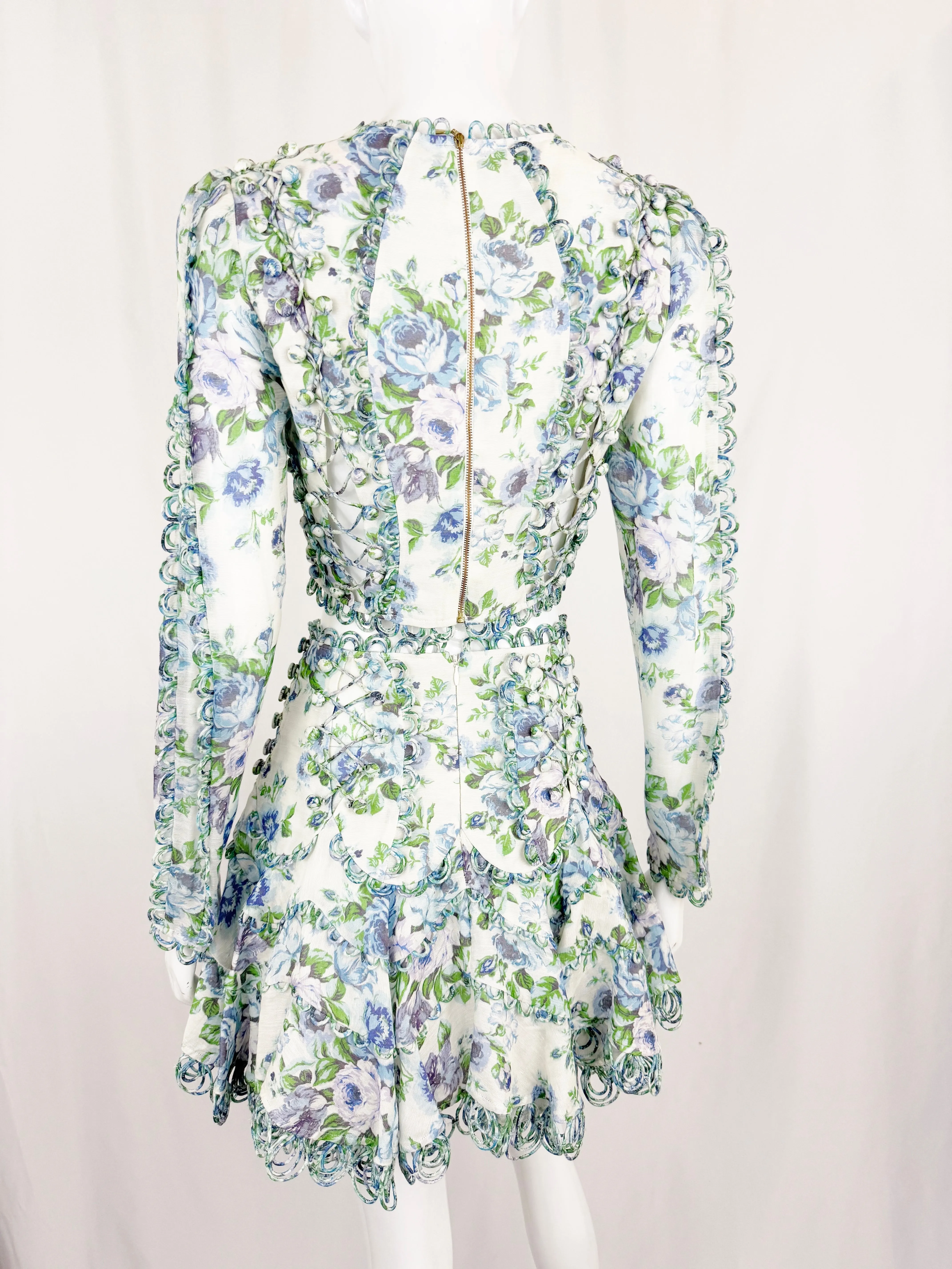 Zimmermann Crop Top and Mini Skirt Set Size S