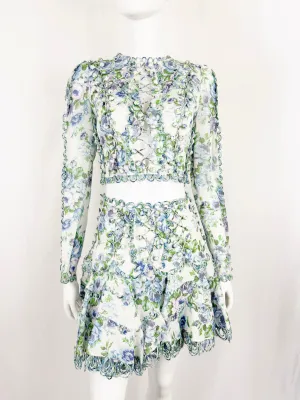Zimmermann Crop Top and Mini Skirt Set Size S